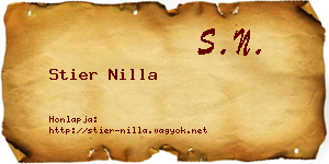 Stier Nilla névjegykártya
